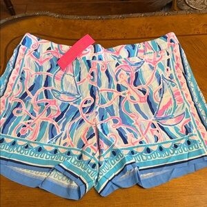Lilly Pulitzer Neilah Shorts Reel Nauti XL new